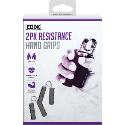 EDX 2 Pack Resistance Hand Grips - Gray