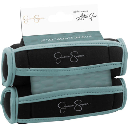 Jessica Simpson 2 lb. Walking Hand Weight Sets with Hand Strap - Porcelain