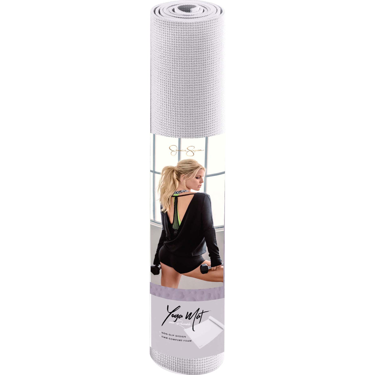 Jessica Simpson Fitness Yoga Mat 5mm, Purple - Purple