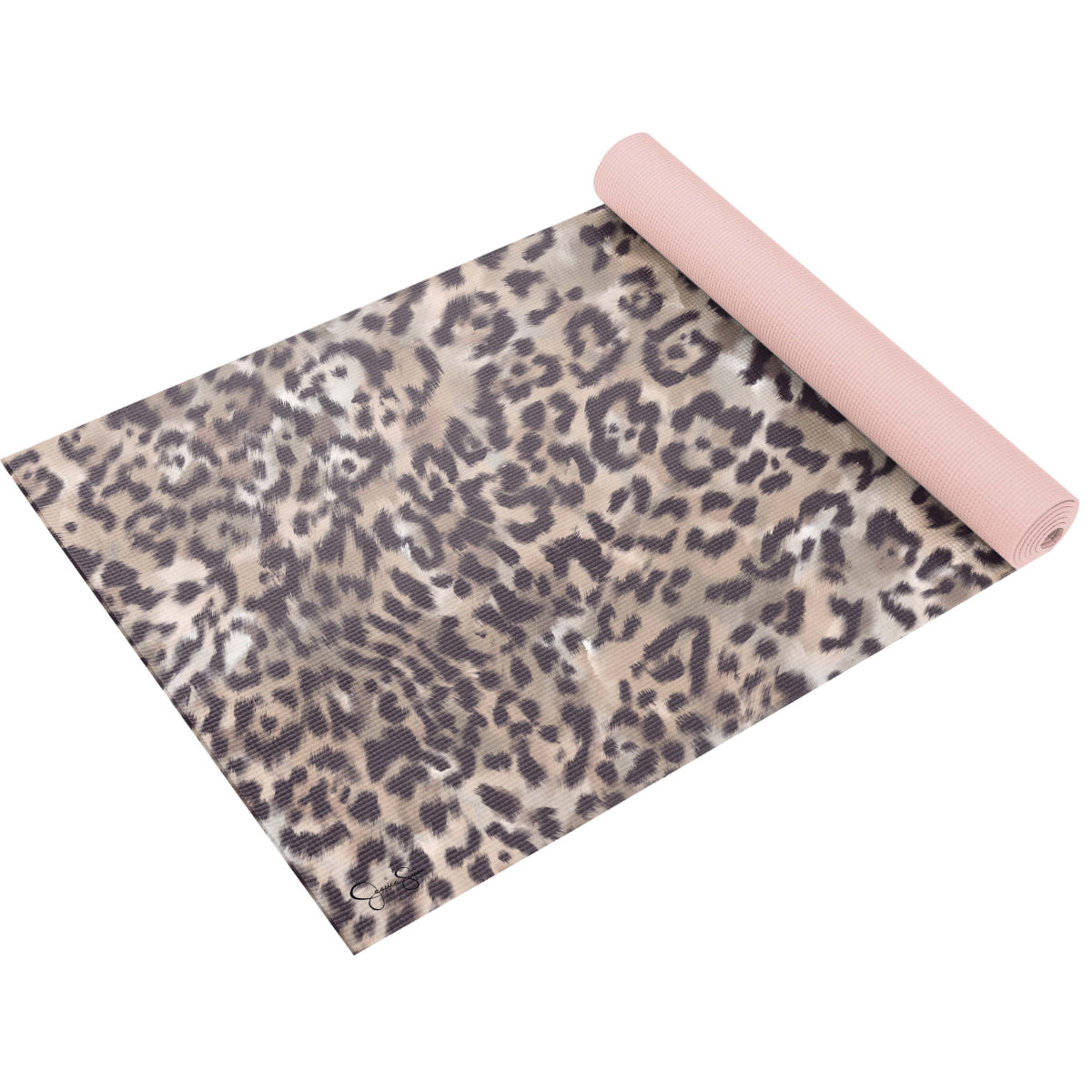 Jessica Simpson 4mm Two-tone Reversible Yoga Mat - Cheetah