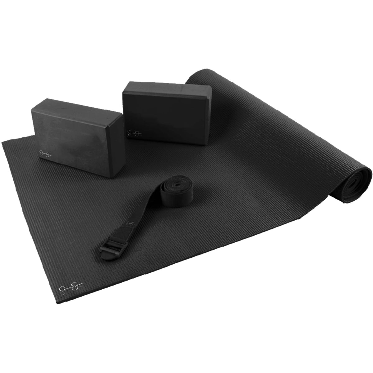 Jessica Simpson  4-Piece Essential Yoga Kit - Black