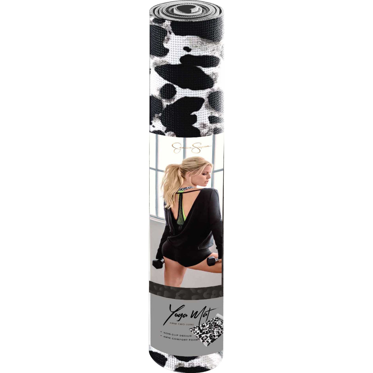 Jessica Simpson 4mm Two-tone Reversible Yoga Mat - Cat