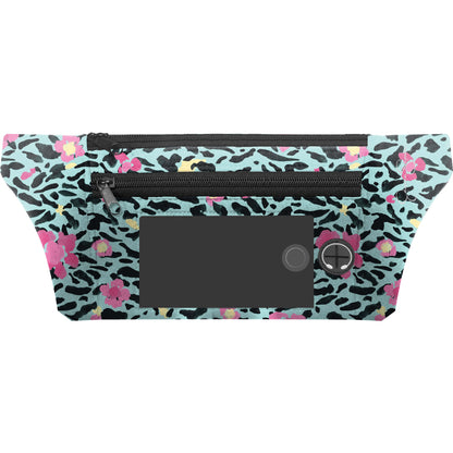 Jessica Simpson Dual Pocket Running Waist Pack, Animal Print - Animal Print