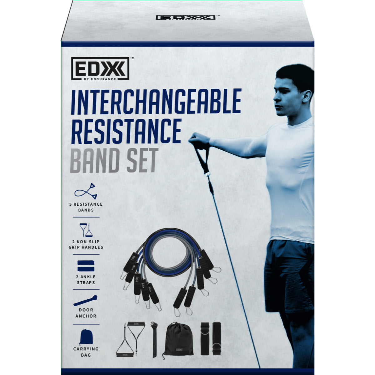 EDX Interchangeable Resistance Band Set - Navy