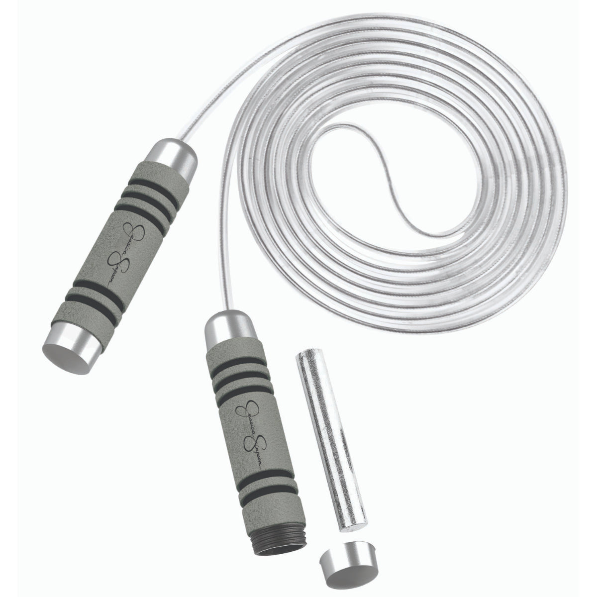 Jessica Simpson Weighted Jump Rope - Silver