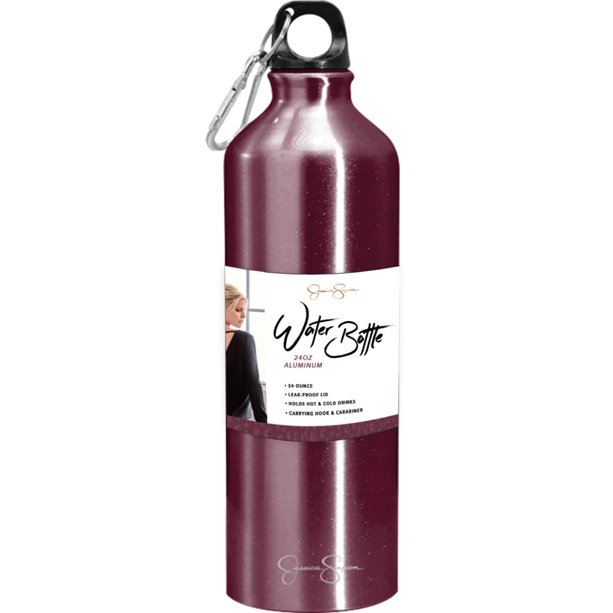 Jessica Simpson 24oz Cold and Hot Aluminum Water Bottle, Magenta - Magenta