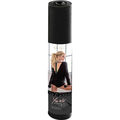 Jessica Simpson Fitness Yoga Mat 5mm, Black - Black