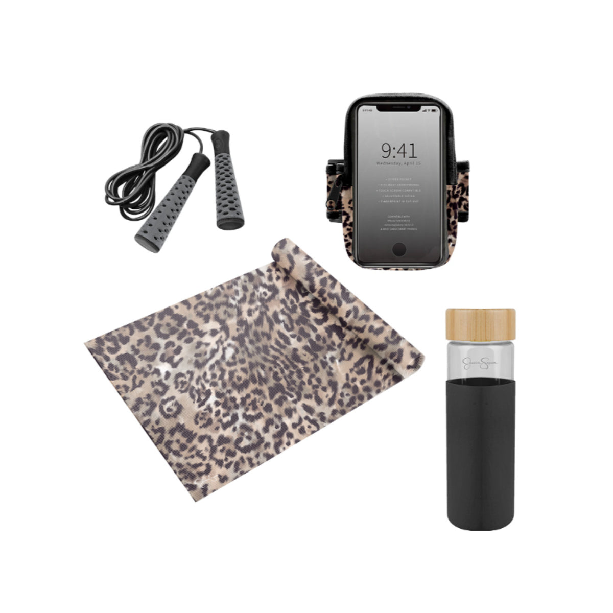 Jessica Simpson Cheetah Cardio and Hydration Fitness Bundle