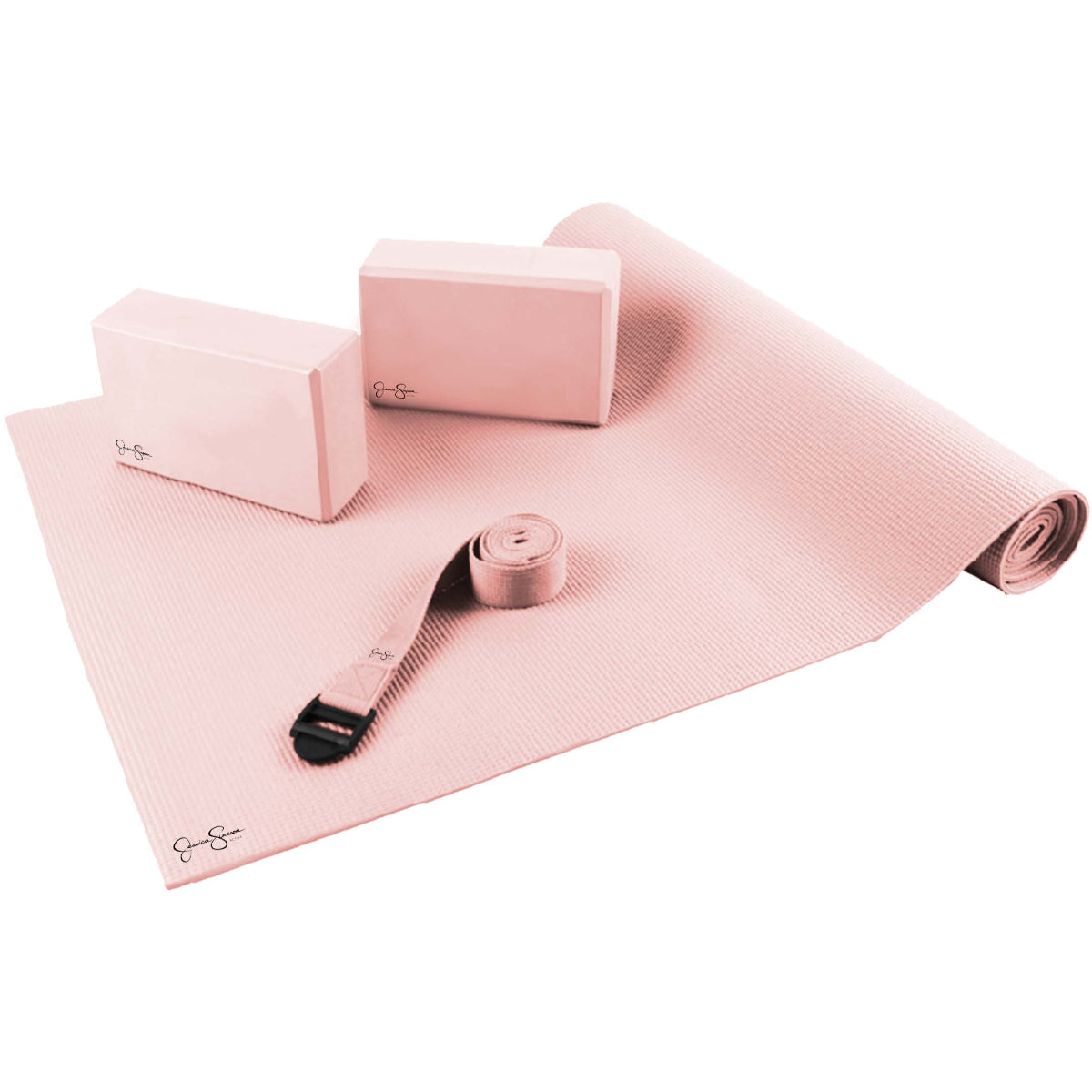 Jessica Simpson  4-Piece Essential Yoga Kit - Pink