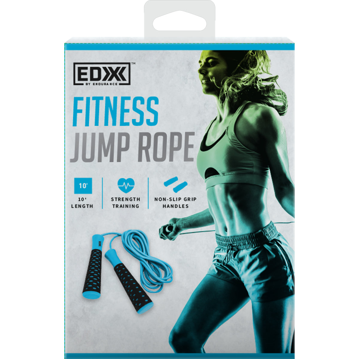 EDX Fitness Jump Rope, Light Blue - Light Blue