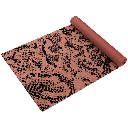 Jessica Simpson 4mm Two-tone Reversible Yoga Mat - Rattlesnake