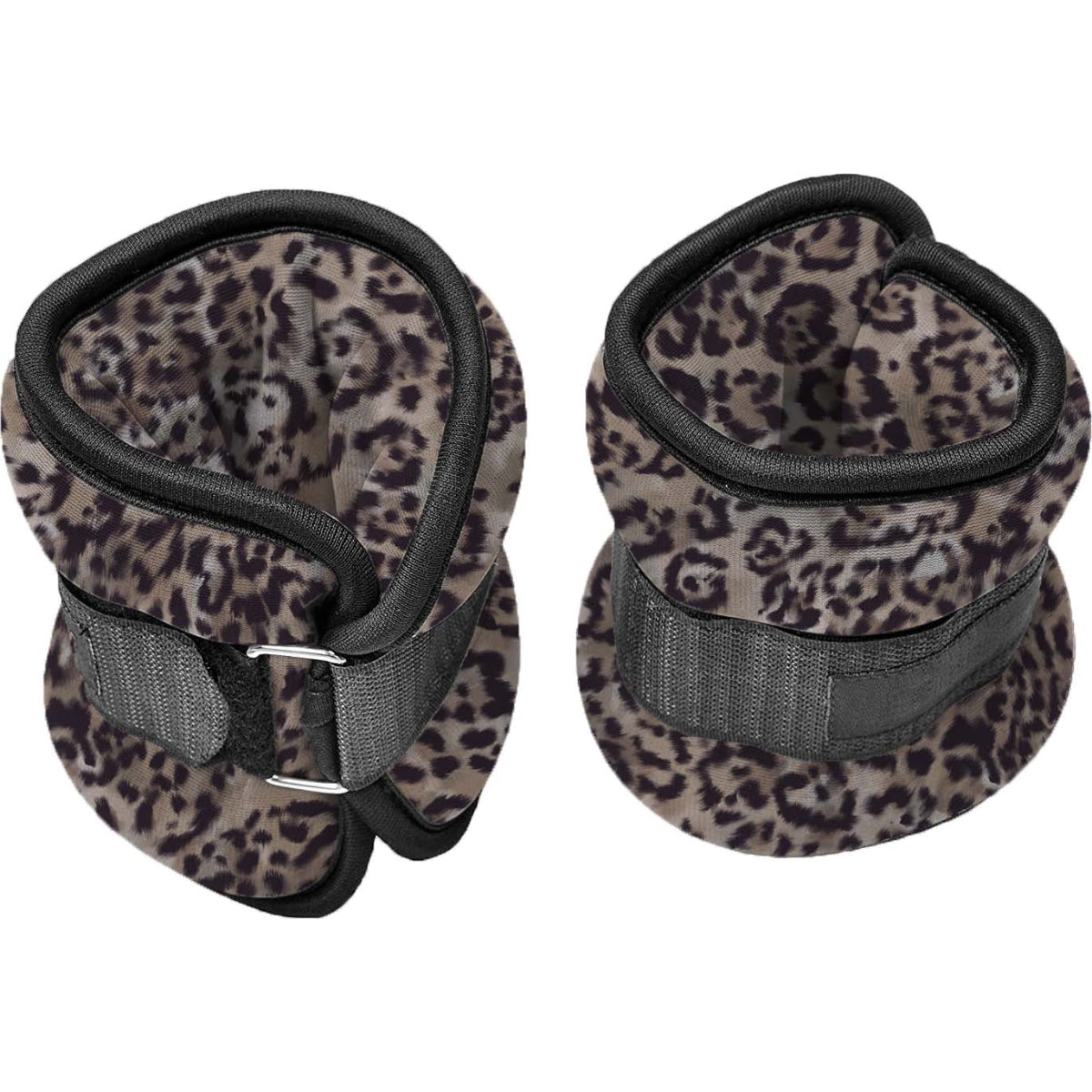 Jessica Simpson 2lb Ankle Weights Pair Set with Adjustable Strap - Cheetah