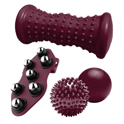 Jessica Simpson 4-Piece Massage Recovery Set, Magenta - Magenta