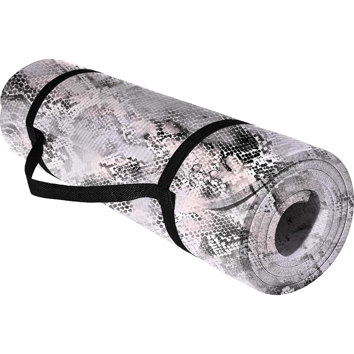 Jessica Simpson Extra Thick Fitness Yoga Mat with Carrying Strap, Snake - Snake