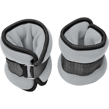 Jessica Simpson 2lb Ankle Weights Pair Set with Adjustable Strap - Gray