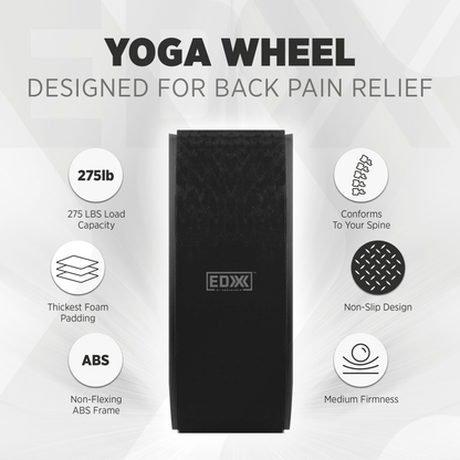 EDX 10.5" Yoga Wheel for Stretching and Back Pain