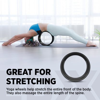 EDX 10.5" Yoga Wheel for Stretching and Back Pain