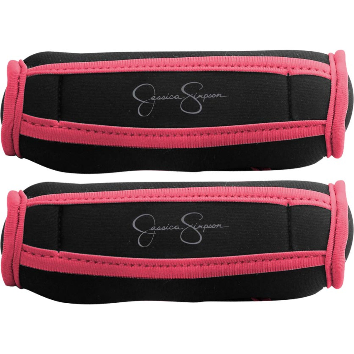 Jessica Simpson 2 lb. Walking Hand Weight Sets with Hand Strap - Geranium