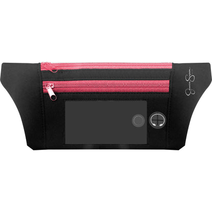 Jessica Simpson Dual Pocket Running Waist Pack, Geranium - Geranium