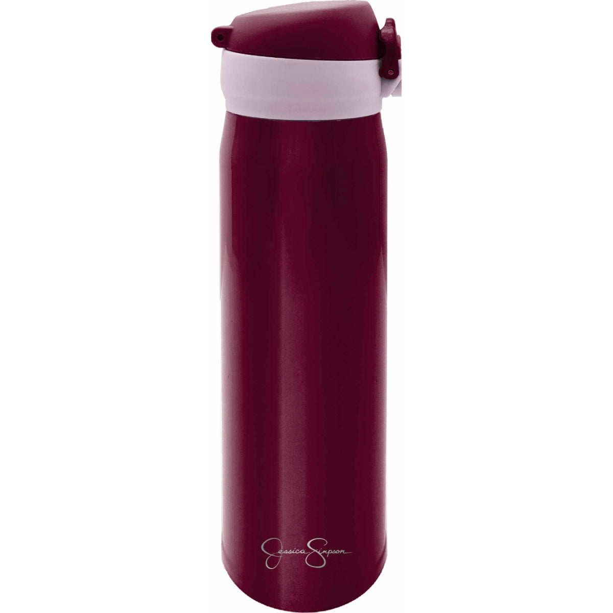 Jessica Simpson 10 ounce Stainless Steel Water bottle, Magenta - Magenta