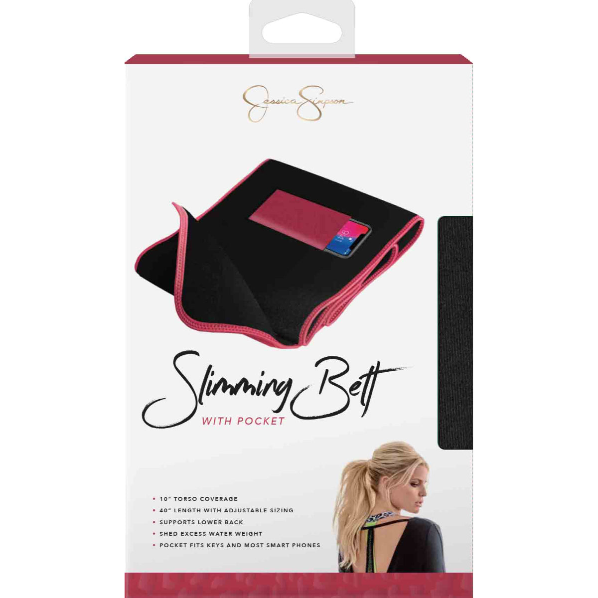 Jessica Simpson Waist Trainer, Slimming Sweat Belt, Geranium - Geranium