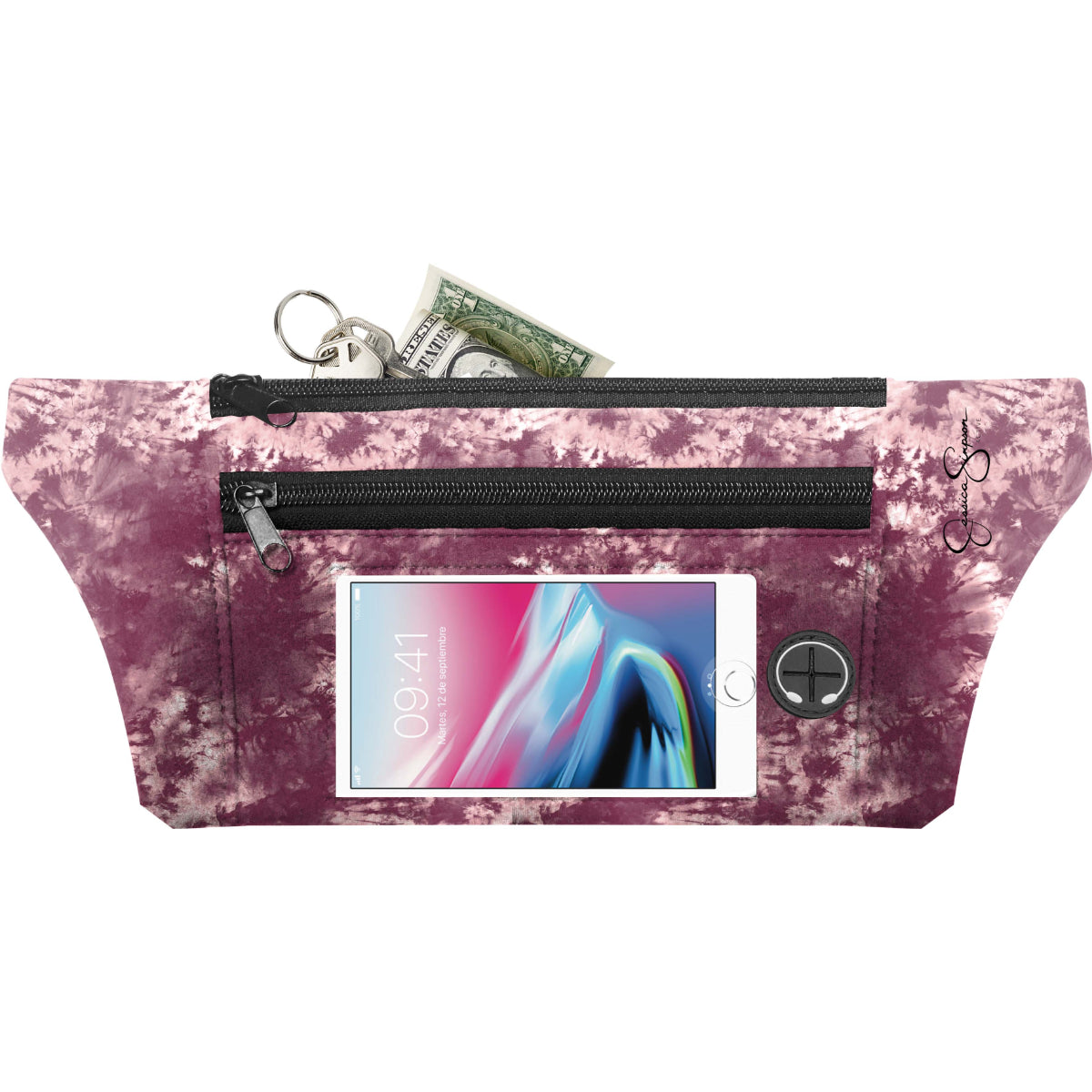 Jessica Simpson Dual Pocket Running Waist Pack, Tidal - Tidal